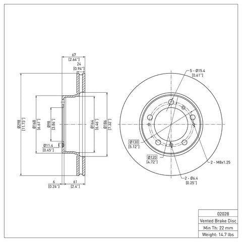 Disc Brake Rotor Dynamic Friction 600-02028