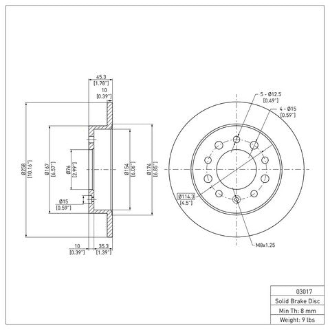 Disc Brake Rotor Dynamic Friction 600-03017