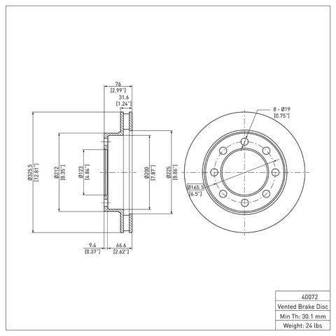Disc Brake Rotor Dynamic Friction 600-40072
