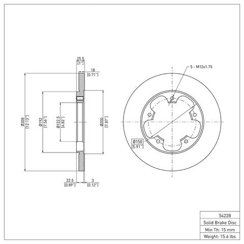 Disc Brake Rotor Dynamic Friction 600-54228