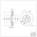 Disc Brake Rotor Dynamic Friction 600-75014D