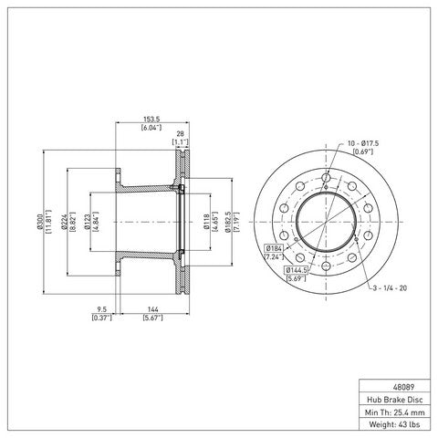 Disc Brake Rotor Dynamic Friction 604-48089