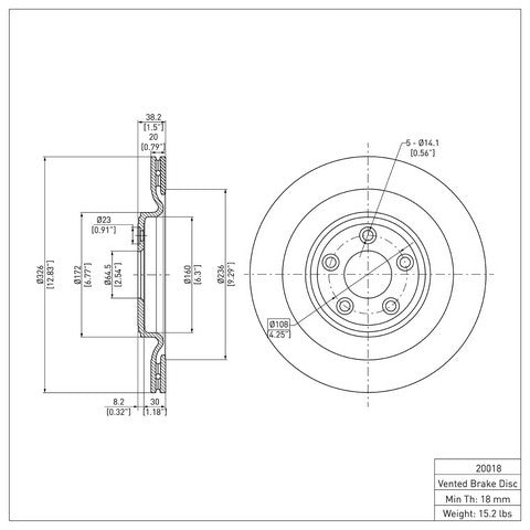 Disc Brake Rotor Dynamic Friction 900-20018