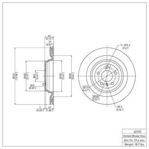 Disc Brake Rotor Dynamic Friction 900-63150