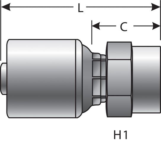 Hydraulic Coupling / Adapter Gates G25110-0402T