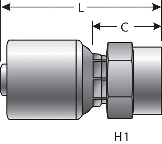 Hydraulic Coupling / Adapter Gates G25110-0404T