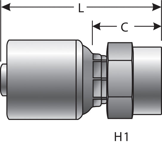 Hydraulic Coupling / Adapter Gates G25110-0604T