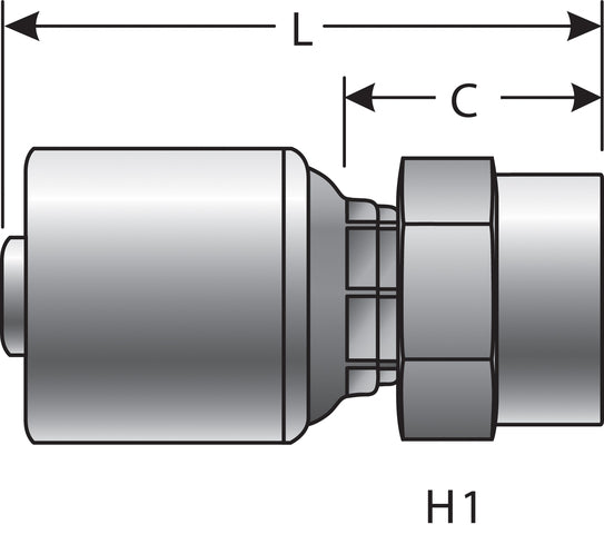 Hydraulic Coupling / Adapter Gates G25110-0606T