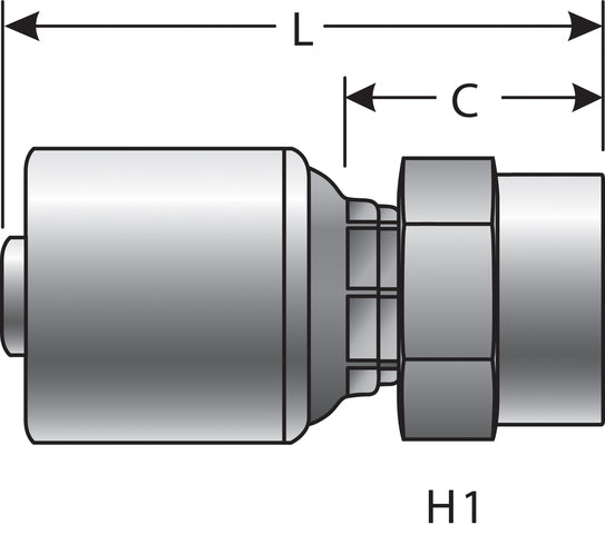Hydraulic Coupling / Adapter Gates G25110-0806T