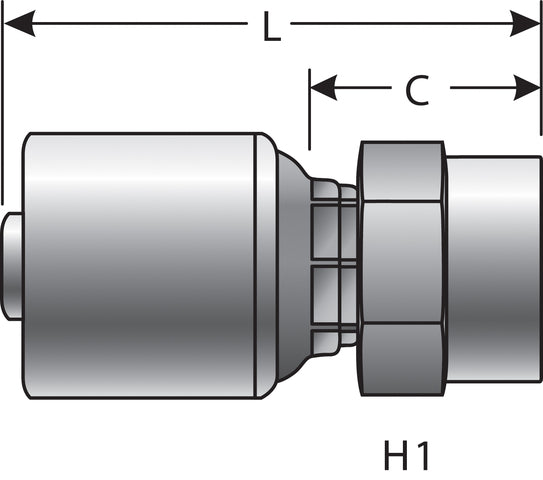 Hydraulic Coupling / Adapter Gates G25110-0808T
