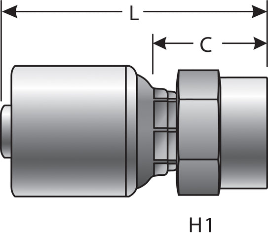 Hydraulic Coupling / Adapter Gates G25110-1212T
