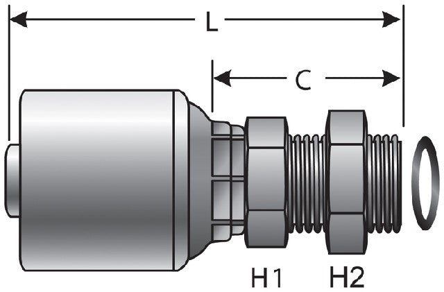 Hydraulic Coupling / Adapter Gates G25228-0606