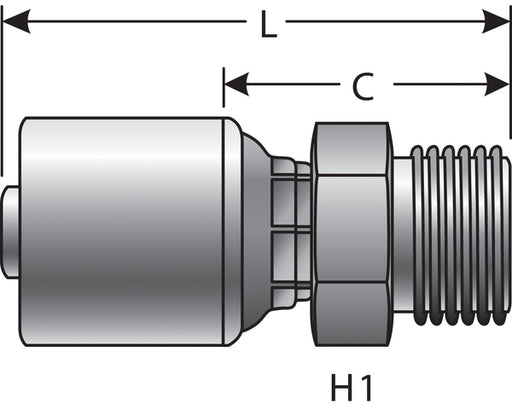 Hydraulic Coupling / Adapter Gates G25715-0614