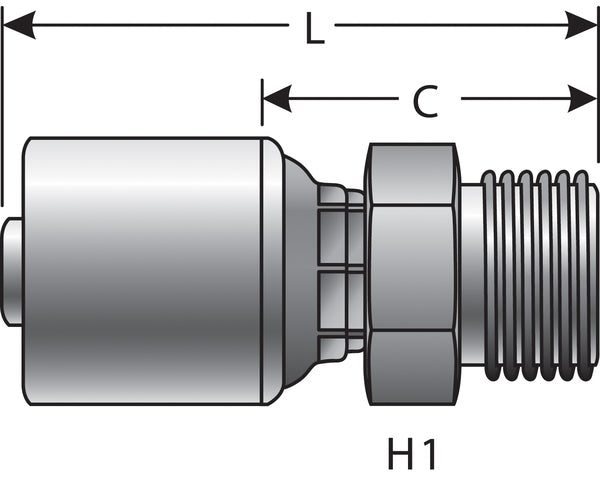 Hydraulic Coupling / Adapter Gates G25715-0812