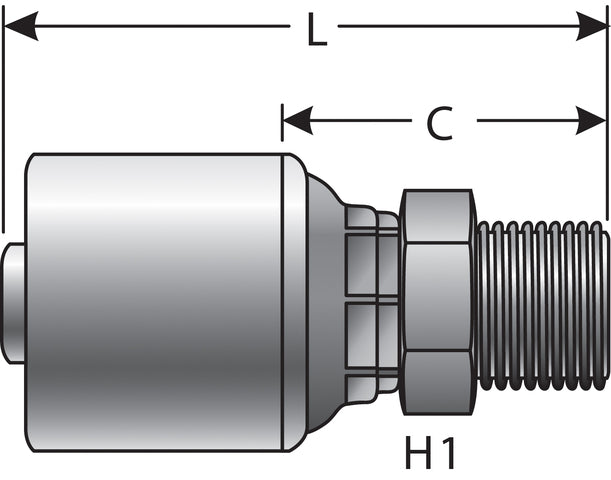 Hydraulic Coupling / Adapter Gates G25795-0404