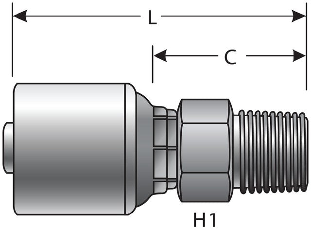 Hydraulic Coupling / Adapter Gates G42100-1212