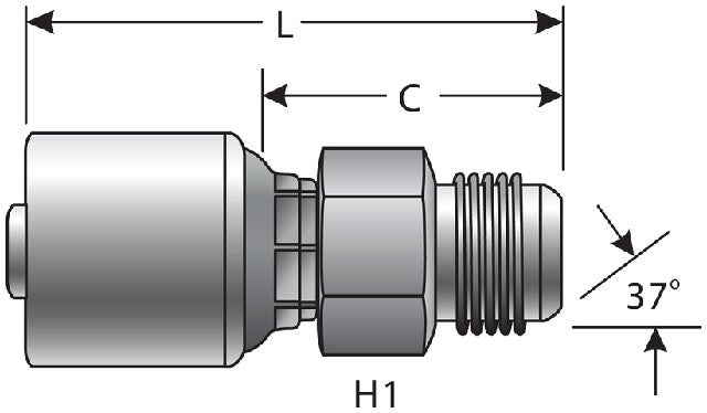 Hydraulic Coupling / Adapter Gates G42165-1212
