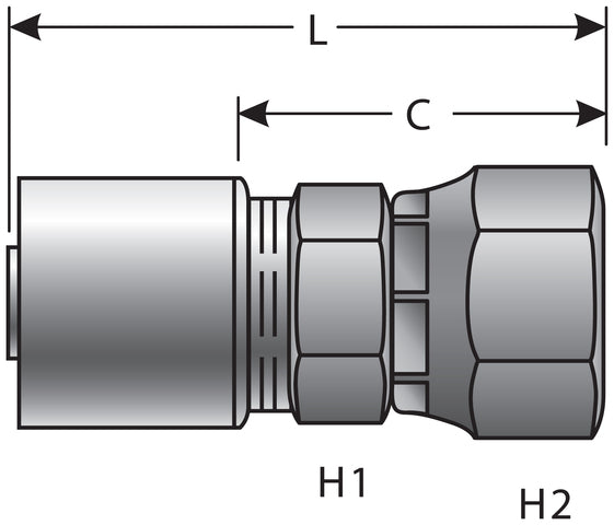 Hydraulic Coupling / Adapter Gates G43170-1214