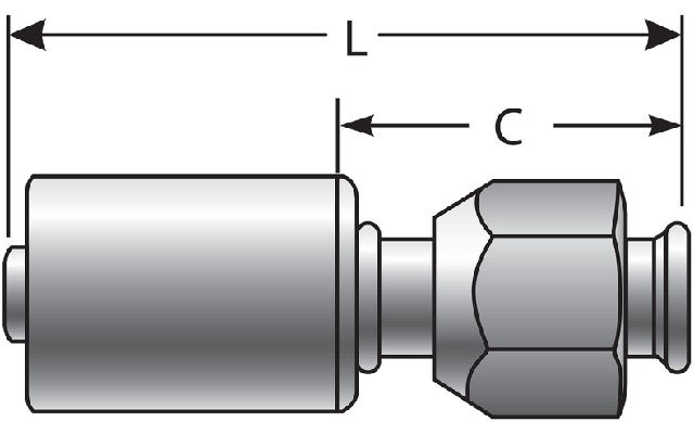 A/C Refrigerant Hose Fitting Gates G47200-0606S