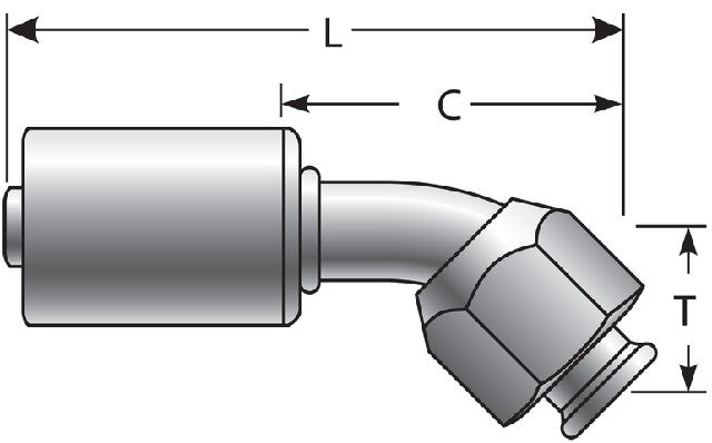 A/C Refrigerant Hose Fitting Gates G47202-1008S