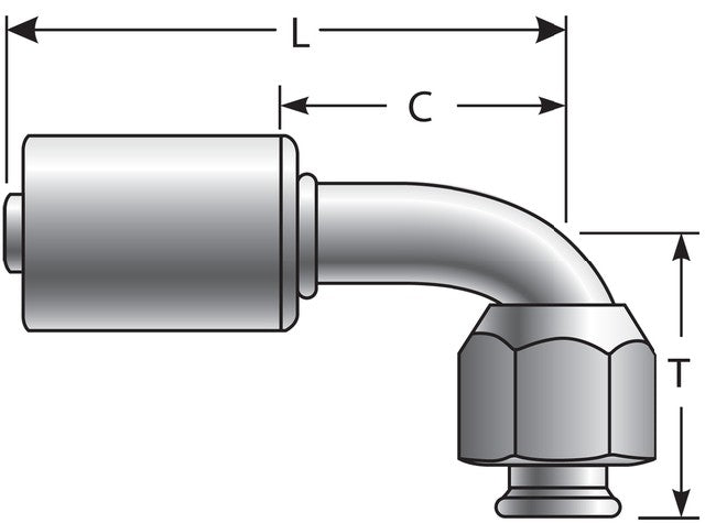 A/C Refrigerant Hose Fitting Gates G47205-0808S