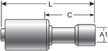 A/C Refrigerant Hose Fitting Gates G47527-0808S