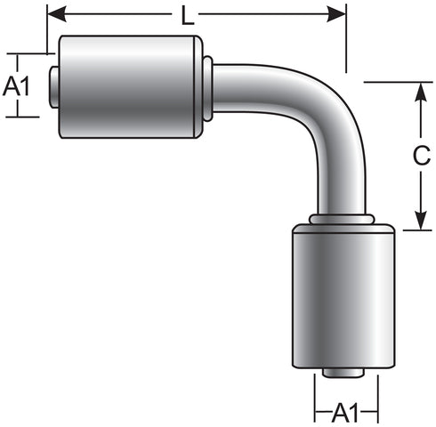 A/C Refrigerant Hose Fitting Gates G47537-0606S