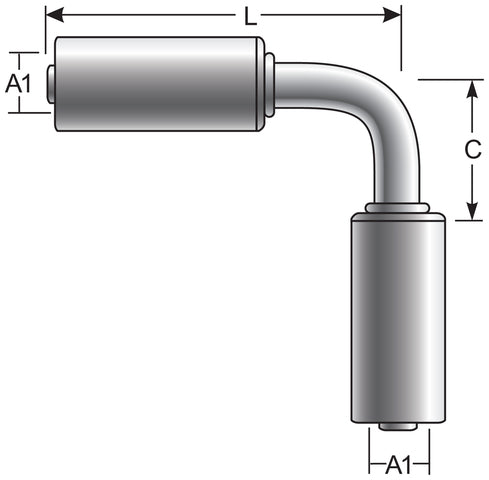 A/C Refrigerant Hose Fitting Gates G47537-1212