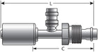 A/C Refrigerant Hose Fitting Gates G47580-0606S