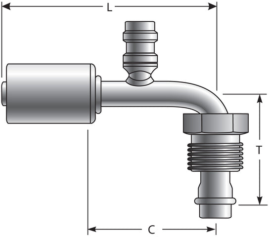 A/C Refrigerant Hose Fitting Gates G47582-1010S