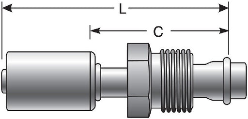 A/C Refrigerant Hose Fitting Gates G47583-0607S