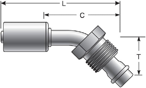 A/C Refrigerant Hose Fitting Gates G47584-0606S