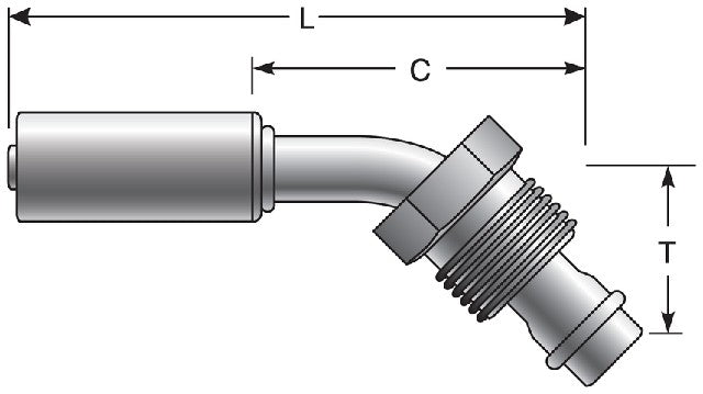 A/C Refrigerant Hose Fitting Gates G47584-0608
