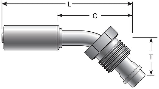 A/C Refrigerant Hose Fitting Gates G47584-0806