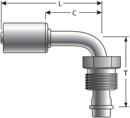 A/C Refrigerant Hose Fitting Gates G47585-0607S