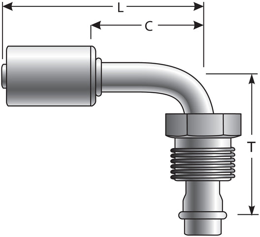 A/C Refrigerant Hose Fitting Gates G47585-0808S