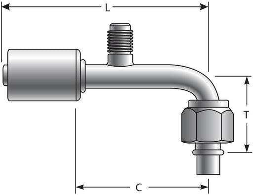A/C Refrigerant Hose Fitting Gates G47587-1010S