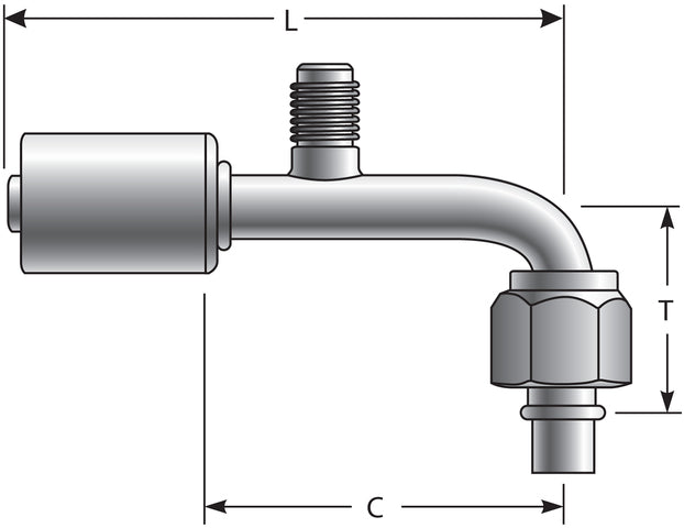 A/C Refrigerant Hose Fitting Gates G47587-1210S