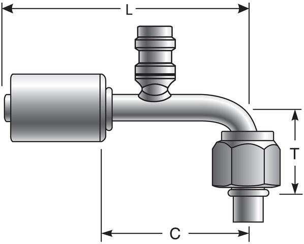 A/C Refrigerant Hose Fitting Gates G47589-0606S