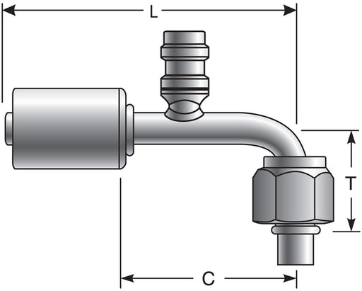 A/C Refrigerant Hose Fitting Gates G47589-1210S