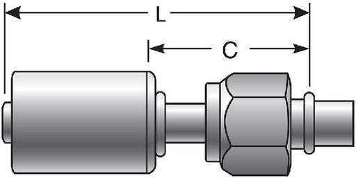 A/C Refrigerant Hose Fitting Gates G47590-0806S
