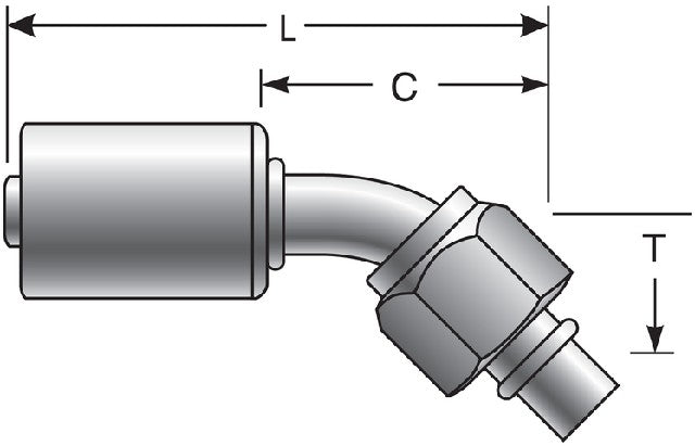 A/C Refrigerant Hose Fitting Gates G47591-1212S