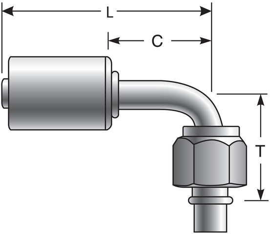 A/C Refrigerant Hose Fitting Gates G47592-1008S