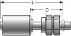 A/C Refrigerant Hose Fitting Gates G47593-0820S