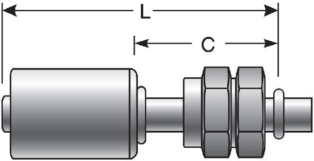 A/C Refrigerant Hose Fitting Gates G47593-0820S