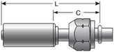A/C Refrigerant Hose Fitting Gates G47593-1024