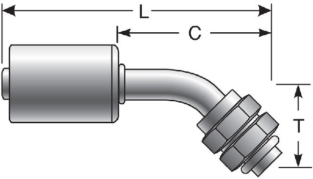 A/C Refrigerant Hose Fitting Gates G47594-0820S