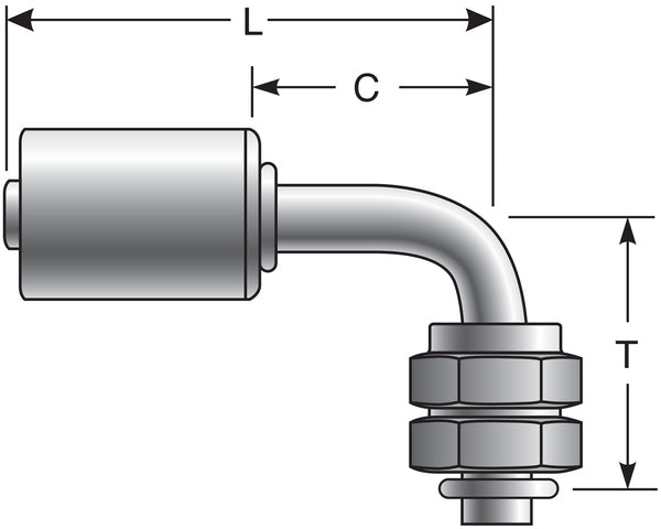 A/C Refrigerant Hose Fitting Gates G47595-0820S