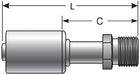 A/C Refrigerant Hose Fitting Gates G47597-0606S