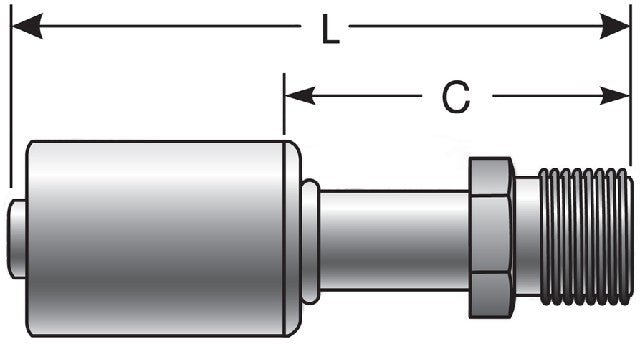 A/C Refrigerant Hose Fitting Gates G47597-0808S